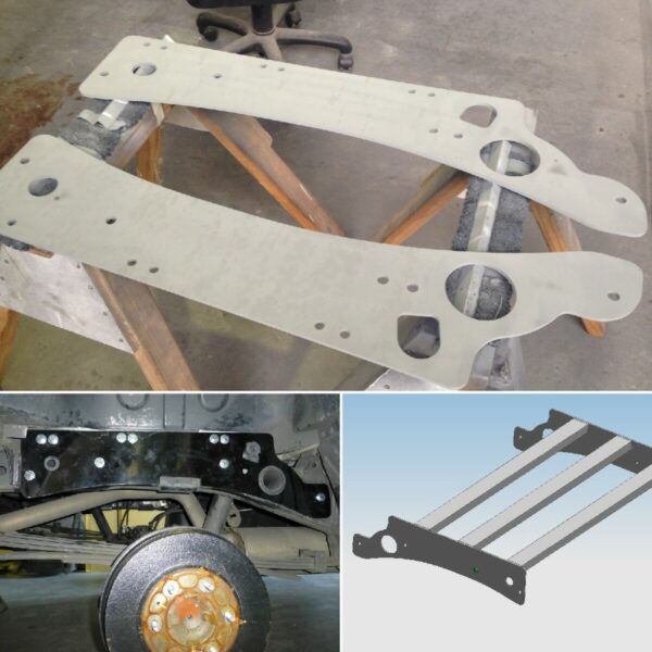 DIY Chassis plates CAD file (for goose-neck hitch Mazda BT50 Ford Ranger)