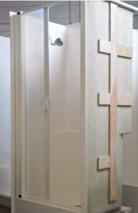 Rollaway-Shower-Door-installed